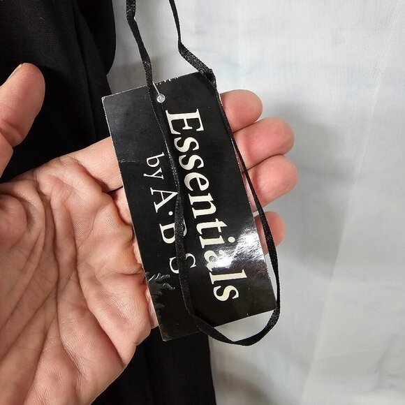 NWT Essentials A.B.S. Black Minimalist Goth Dress Shift Coquette M - Picture 11 of 13